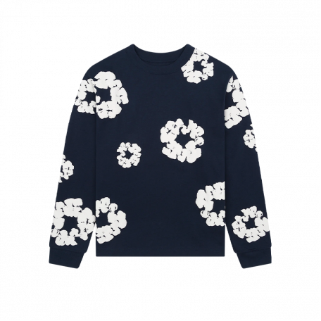 Лонгслив Denim Tears Long Sleeve Cotton Wreath Tee Navy