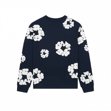 Лонгслив Denim Tears Long Sleeve Cotton Wreath Tee Navy