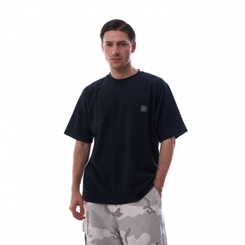Футболка Stone Island T-Shirt A Manches Courtes Logo Dark Navy