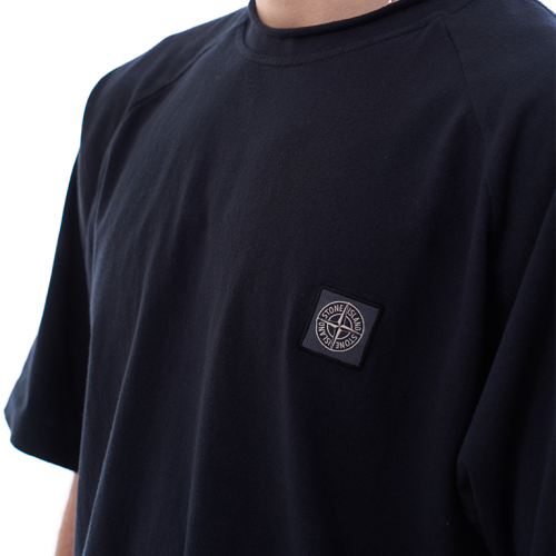 Футболка Stone Island T-Shirt A Manches Courtes Logo Dark Navy