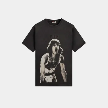 Футболка Kith x The Rolling Stones Mick Jagger Concert Photo Vintage Tee Black