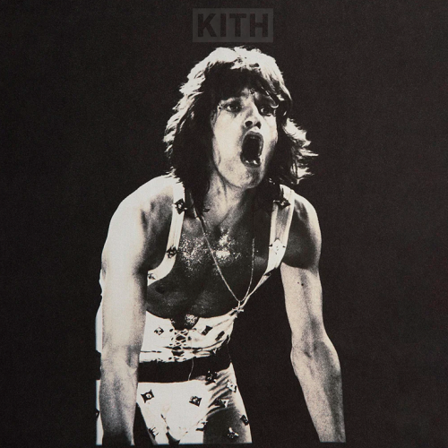 Футболка Kith x The Rolling Stones Mick Jagger Concert Photo Vintage Tee Black