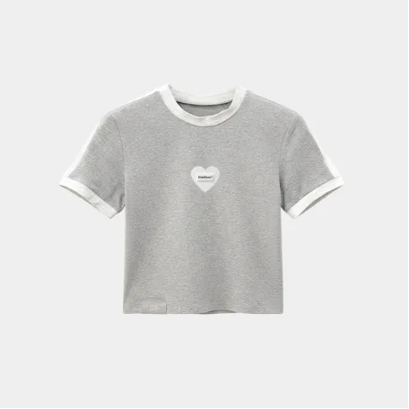 Футболка Sabe Heart Logo T-Shirt Slim Heather Grey
