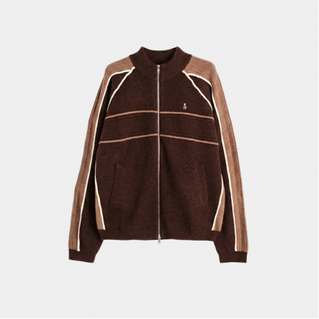 Кардиган Roaringwild Arch Knitted Striped Cardigan Brown