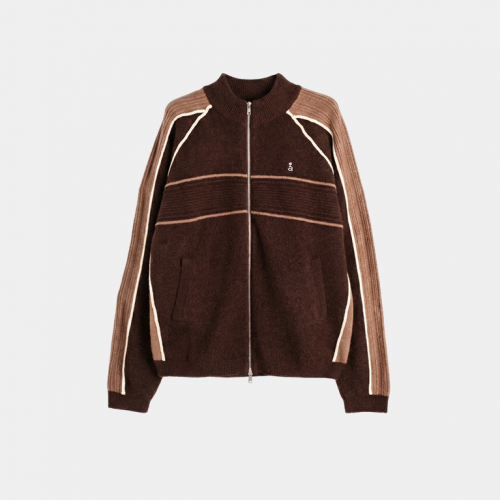 Кардиган Roaringwild Arch Knitted Striped Cardigan Brown