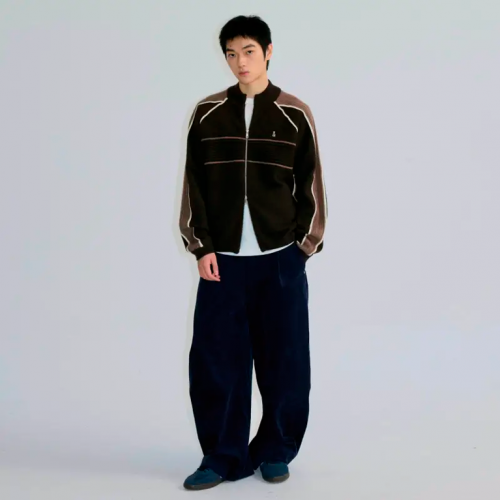 Кардиган Roaringwild Arch Knitted Striped Cardigan Brown