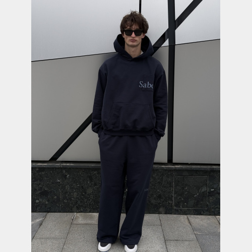 Худи Sabe Hoodie Double Pocket Navy