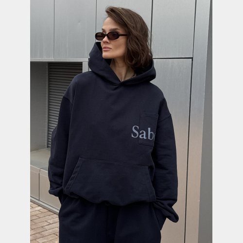Худи Sabe Hoodie Double Pocket Navy