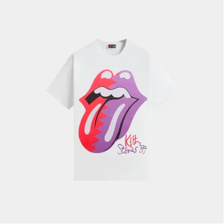 Футболка Kith x The Rolling Stones 1989 Tongue Vintage Tee White