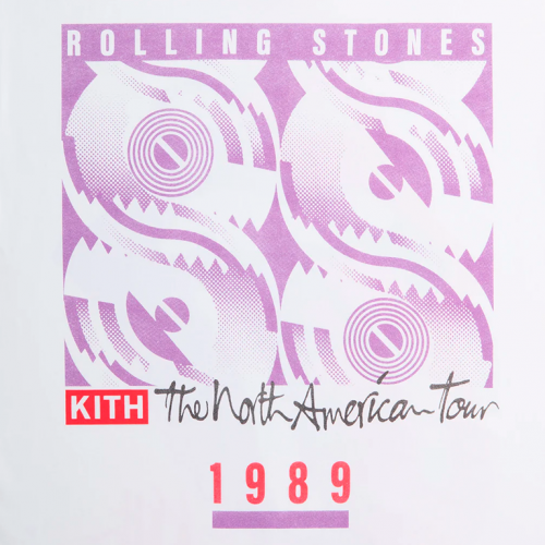 Футболка Kith x The Rolling Stones 1989 Tongue Vintage Tee White