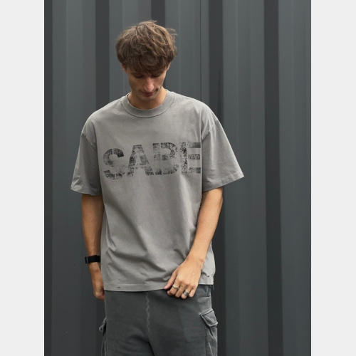 Футболка Sabe T-Shirt Di Mosca Acid Wash Dark Grey