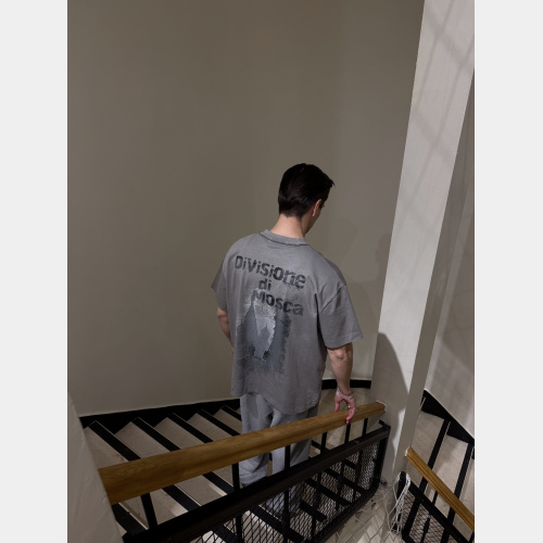 Футболка Sabe T-Shirt Di Mosca Acid Wash Dark Grey