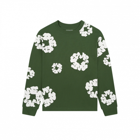 Лонгслив Denim Tears Long Sleeve Cotton Wreath Tee Green