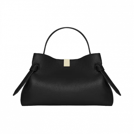 Yuzefi Gyoza Pebble Grained Leather Black