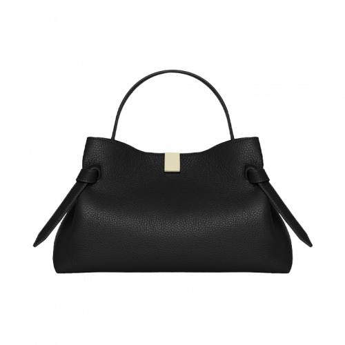 Yuzefi Gyoza Pebble Grained Leather Black