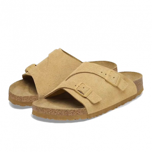 Birkenstock Zurich Suede Leather Regular Latte Cream