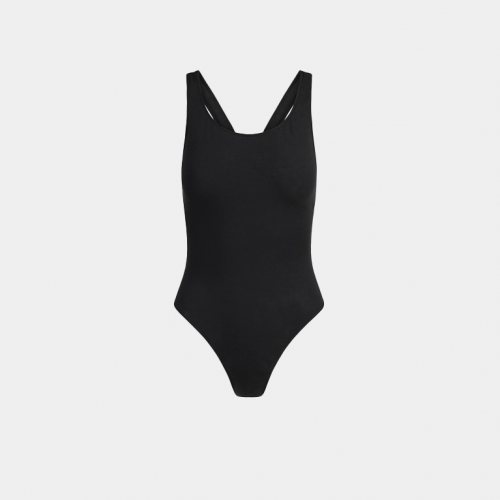 Боди SKIMS Cotton Jersey Muscle Bodysuit Soot