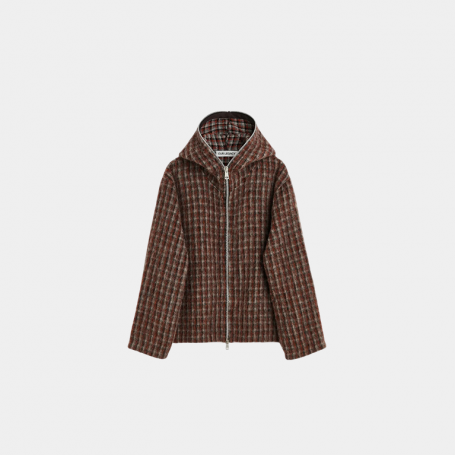 Зип-худи Our Legacy Full Zip Hood Boston Check Brown