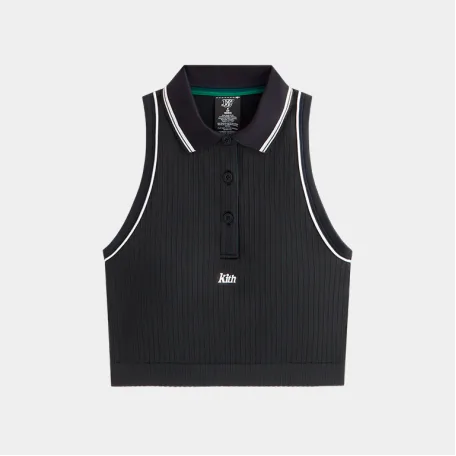 Поло Kith Women for Wilson Classic Cropped Polo Black