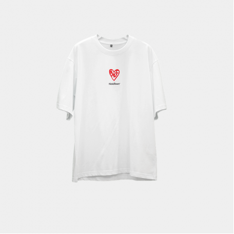 Футболка KicksTown Red Heart Logo T-Shirt White