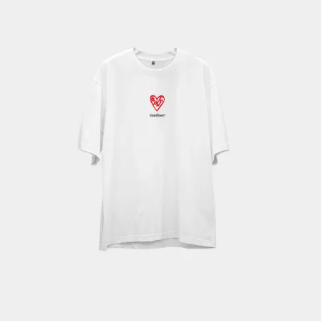 Футболка KicksTown Red Heart Logo T-Shirt White