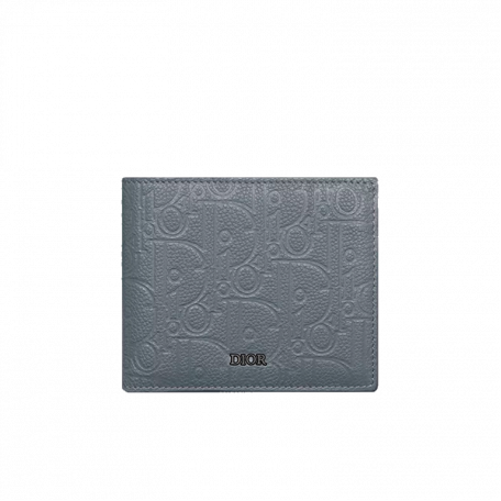 Dior Bifold Wallet Gravity Leather Deep Gray