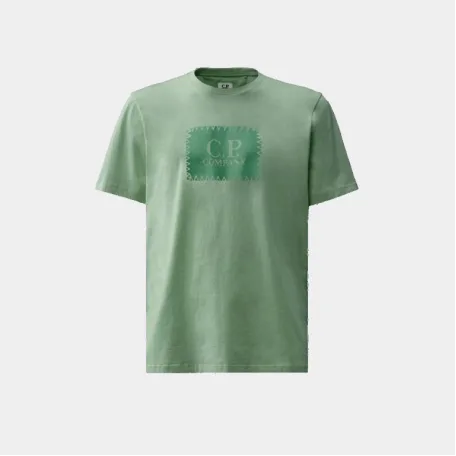 Футболка C.P.Company T-Shirts Short Sleeve Jersey 30/1 Gauze Green
