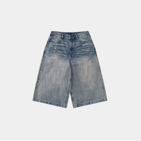 Шорты MasonPrince Vintage Wash Distressed Denim Shorts Blue