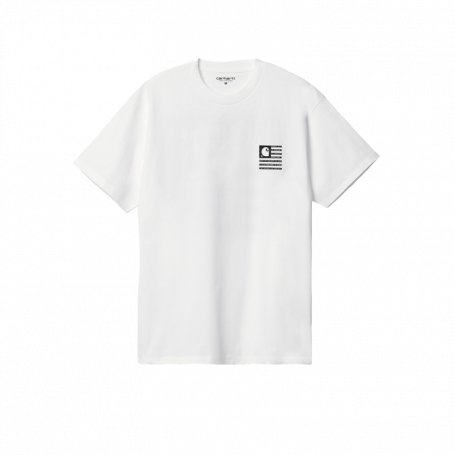 Футболка Carhartt WIP Label State Flag T-Shirt White/Black
