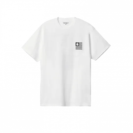 Футболка Carhartt WIP Label State Flag T-Shirt White/Black