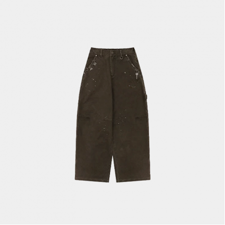 Шорты MasonPrince Paint Splatter Distressed Shorts Khaki
