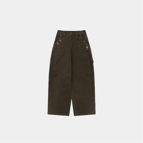 Шорты MasonPrince Paint Splatter Distressed Shorts Khaki