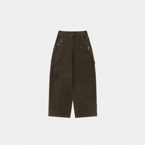 Шорты MasonPrince Paint Splatter Distressed Shorts Khaki