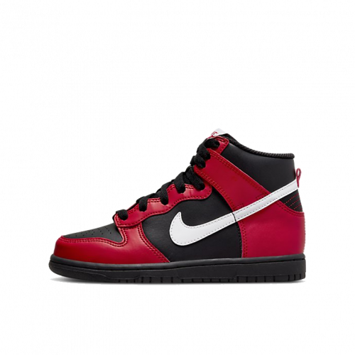 Кроссовки Nike Dunk High Black University Red White (PS) (Kids)