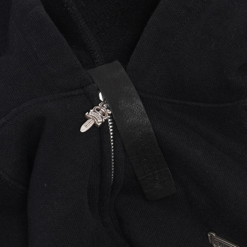 Зип-худи Chrome Hearts Triple Cross Hollywood Zip-up Hoodie Black