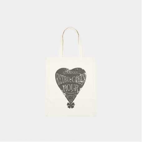 Шопер Roaringwild Arch Black Heart Logo Canvas Bag White