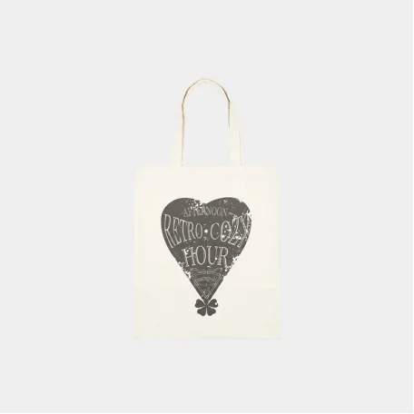 Шопер Roaringwild Arch Black Heart Logo Canvas Bag White
