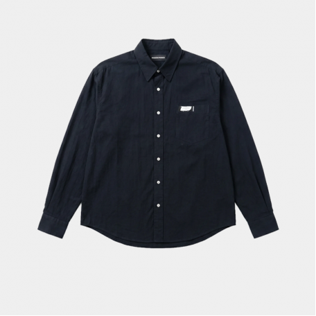 Рубашка MasonPrince Oversized Metal Label Shirt Navy