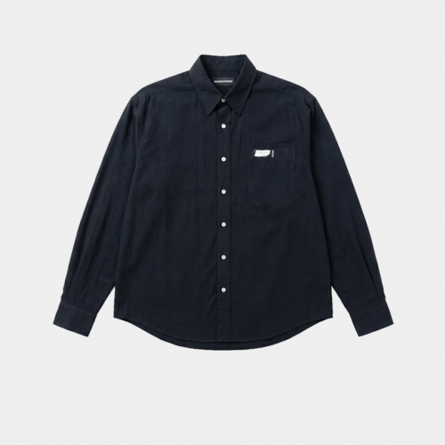 Рубашка MasonPrince Oversized Metal Label Shirt Navy
