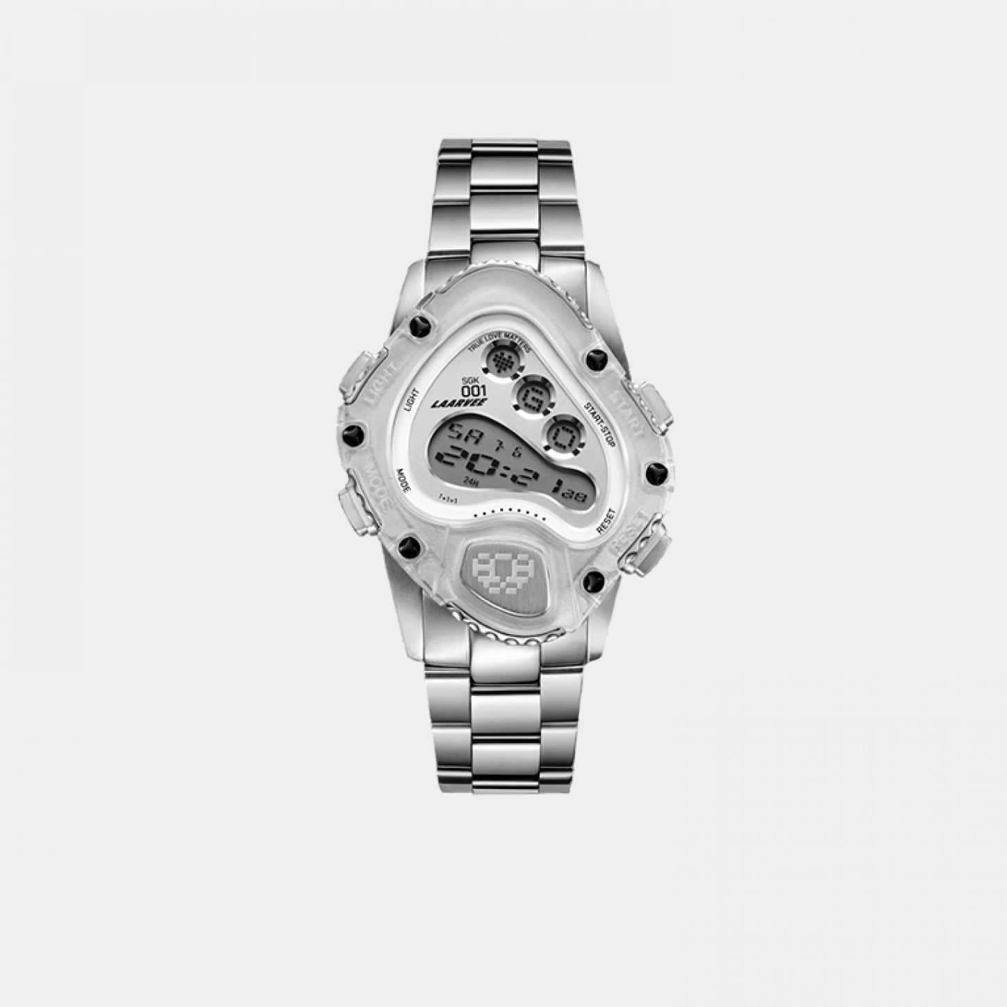 Часы LAARVEE SGK001 Silver Precision Steel: White Bezel & White Dial