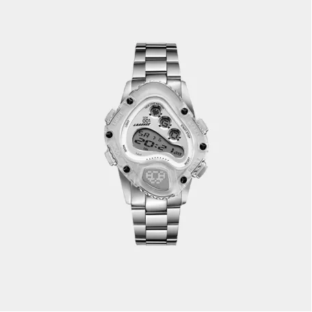 Часы LAARVEE SGK001 Silver Precision Steel: White Bezel & White Dial