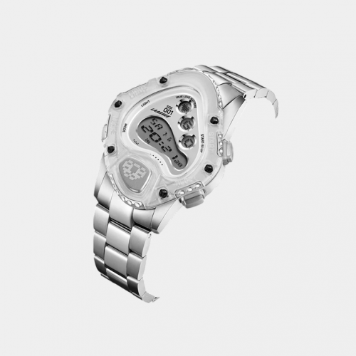 Часы LAARVEE SGK001 Silver Precision Steel: White Bezel & White Dial