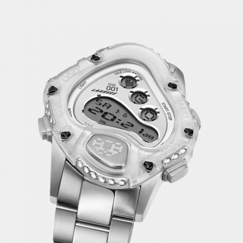 Часы LAARVEE SGK001 Silver Precision Steel: White Bezel & White Dial
