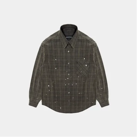 Рубашка MasonPrince Studded Oversized Shirt Washed Green