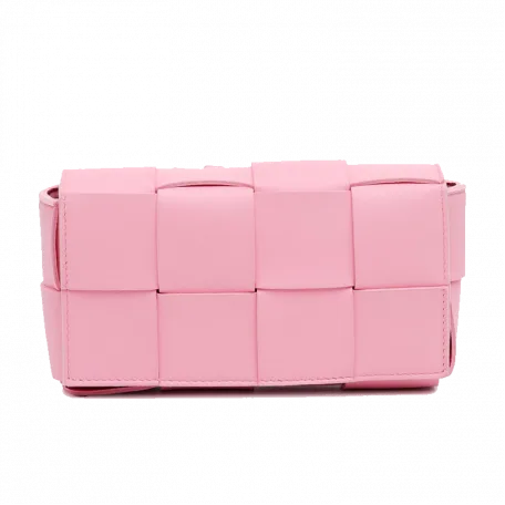 Bottega Veneta Intrecciato Cassette Belt Bag Pink