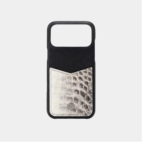 Чехол Marina De Golle Mixed Leather Case Black White