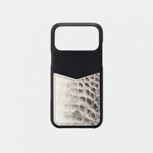 Чехол Marina De Golle Mixed Leather Case Black White