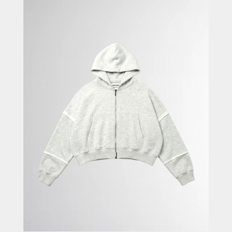 Зип-худи Sabe Logo Cropped Zip-Up Hoodie Grey