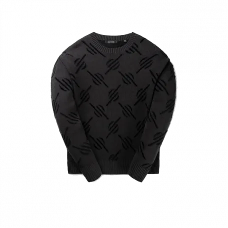 Daily Paper Tevin Monogram Knit Sweater Black