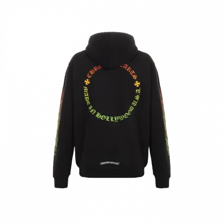 Худи Chrome Hearts Floral Sleeve Gradient Made In Hollywood Hoodie Black/Gradient